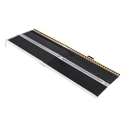 VEVOR Draagbare Rolstoeloprit 8ft 800lb Draagvermogen Antislip Aluminium Opvouwbare drempeloprit Opvouwbare rolstoeloprit voor scootmobielen Gehandicapte oprit voor huistrappen Trappen Deuren Stoepranden