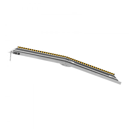 VEVOR Draagbare Rolstoeloprit 8ft 800lb Draagvermogen Antislip Aluminium Opvouwbare drempeloprit Opvouwbare rolstoeloprit voor scootmobielen Gehandicapte oprit voor huistrappen Trappen Deuren Stoepranden