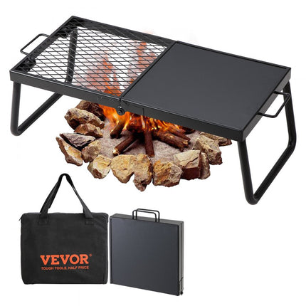 VEVOR BBQ Gills houtskoolgrill opvouwbare grill tafelgrill 570 x 285 x 230 mm, 6 kg belastbare draagbare reisgrill outdoor campinggrill 300 ℃, grillrooster + grillplaat voor tuinfeesten, picknicks, terras