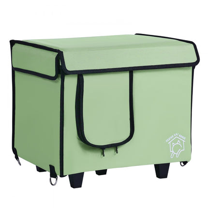 VEVOR Kattenhuis Kattengrothut Verwarmd 42x33x39cm Groen (S)