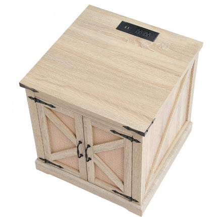 VEVOR rotan salontafel rechthoekige salontafel met 2 niveaus woonkamer boho-stijl