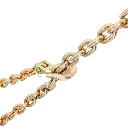 VEVOR trekketting 9,53 mm x 6 m transportketting 3220 kg draagvermogen G80 transportbinderketting stalen bosbouwketting stalen ketting robuuste ketting voor heffen, laden, slepen en vastbinden etc.