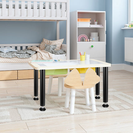 VEVOR set van 4 tafelpoten, in hoogte verstelbare tafellopers, 406 mm hoog, 110 mm montageplaat, koolstofstaal, matzwarte poedercoating, tafelpoten met rubberen voetsteunen, 544 kg draagvermogen