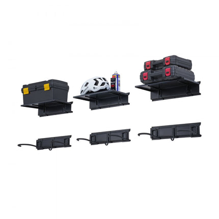 VEVOR fietsenstandaard wandmontage garage fietsenhouder 3 planken 6 fietsen