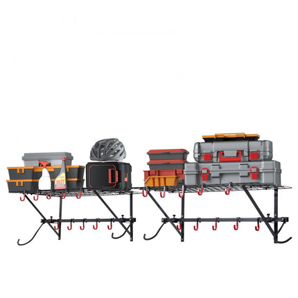 VEVOR fietsenstandaard wandmontage garage fietsenhouder 2 planken 4 fietsen