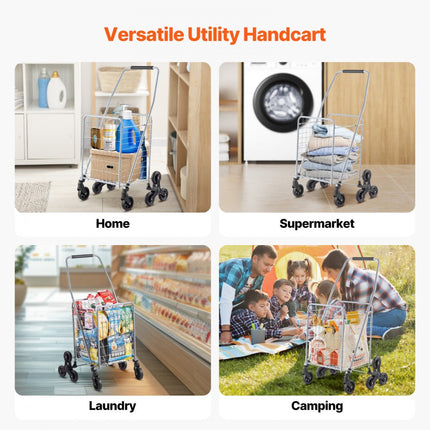 VEVOR trappenwagen stapelwagen steekwagen transportwagen trapklimmer 40kg