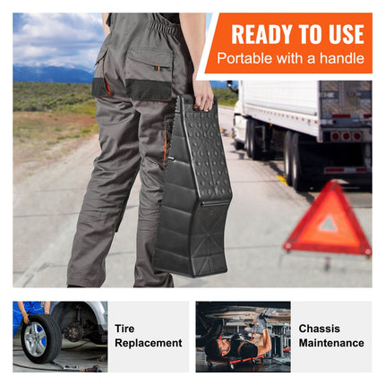 VEVOR Kunststof auto-toegangshelling 2 stuks 9T caravanwielwissel