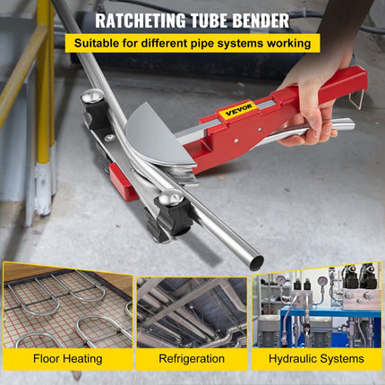 VEVOR pijpenbuiger handpijpenbuiger handbuigmachine pijpenbuiger HVAC 6-22mm