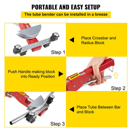 VEVOR pijpenbuiger handpijpenbuiger handbuigmachine pijpenbuiger HVAC 6-22mm