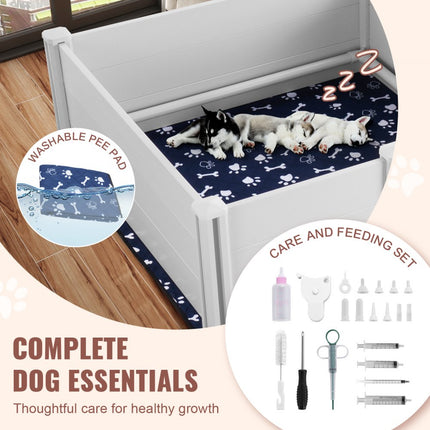 VEVOR werpbox puppy box puppy run dierenbox werpbox 237x123x46cm