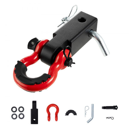VEVOR 2 inch trekhaak D-Ring bergingswagens Jeeps 44.100 lbs
