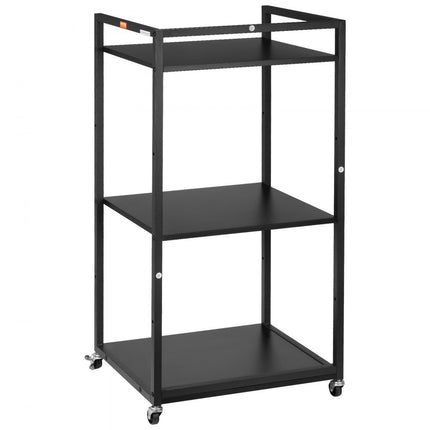 VEVOR Printertafel Printerstandaard 3-laags printerwagen met wielen Rolling Shredder Stand 52x40x102cm Office Fax Copier Scanner Home Organizer Opbergrek Zwart