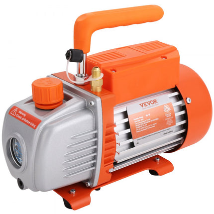 VEVOR Vacuümpomp met 11L Vacuumpomp 100L/min Vacuümpomp 150W Ac 220V/50Hz 1440RPM 5pa 250ml Olie Capaciteit Hvac Vacuüm Apparatuur Koeling