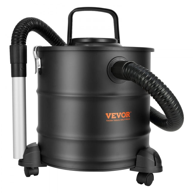 VEVOR asstofzuiger met HEPA-filtersysteem, roetzuiger, schoorsteenstofzuiger, asstofzuiger, schoorsteenstofzuiger - voor grilloven | Metalen container van 20 liter | 1200 W vermogen | Zuigkracht van 16 kPa