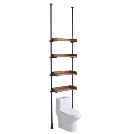 VEVOR badkamerplank toilet Badkamerplank met 4 niveaus ruimtebesparend