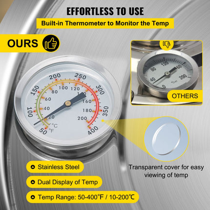 VEVOR Alcohol Distilleerder Water Distilleerder 10Gal 38,5L Water Wijn Distilleerder Thermometer Keramische Kachel Water Pro