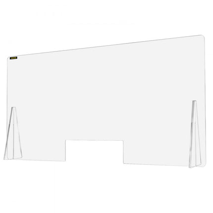 VEVOR 60 x 121 cm bureau scheidingswand plexiglas, 24 x 48 inch spuugbescherming, acrylglas 4,4 kg inkijkbescherming toonbank doorgeefd lawaai verminderen fysieke scheiding banken ziekenhuizen kantoor