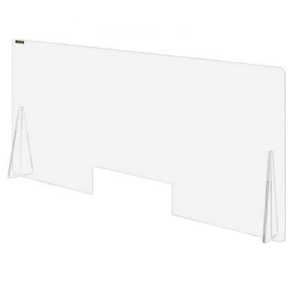 VEVOR 60 x 121 cm bureau scheidingswand plexiglas, 24 x 48 inch spuugbescherming, acrylglas 4,4 kg inkijkbescherming toonbank doorgeefd lawaai verminderen fysieke scheiding banken ziekenhuizen kantoor