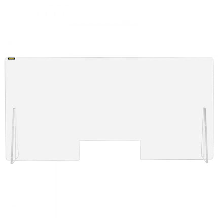 VEVOR 60 x 121 cm bureau scheidingswand plexiglas, 24 x 48 inch spuugbescherming, acrylglas 4,4 kg inkijkbescherming toonbank doorgeefd lawaai verminderen fysieke scheiding banken ziekenhuizen kantoor