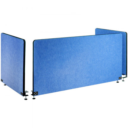 VEVOR Desktoppartitie Bureauverdeler Partitie 152 cm 3 ST PolyesterVezel Blauw
