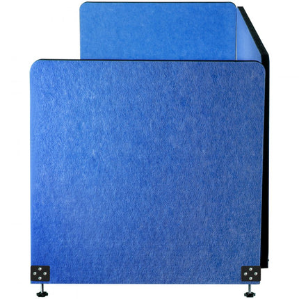 VEVOR Desktoppartitie Bureauverdeler Partitie 152 cm 3 ST PolyesterVezel Blauw