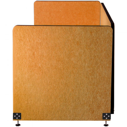 VEVOR Desktoppartitie Bureauverdeler Partitie 152 cm 3 ST PolyesterVezel Geel