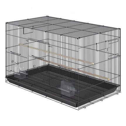 VEVOR vogelvolière 76x46x45cm vogelkooi gemaakt van Q195 koolstofstaal vogelhuis voor 2-3 middelgrote tot grote vogels volière met veiligheidsdeur vogelhuis vogelbouwer