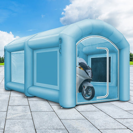 Vevor Opblaasbare Spuitcabine Tent Autolakcabine 2 Blowers 330/680w 4x2,5x2,2 M