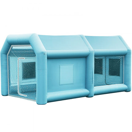 VEVOR Opblaasbare Spuitcabine 4x2,5x2,2m Werktent Verfcabine van 210D Oxford-stof en Pvc met Inflatieventilator en Ventilatieventilator voor het