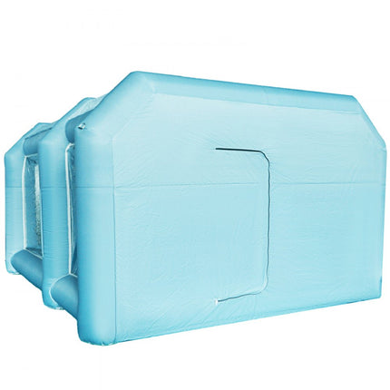 VEVOR Opblaasbare Spuitcabine 4x2,5x2,2m Werktent Verfcabine van 210D Oxford-stof en Pvc met Inflatieventilator en Ventilatieventilator voor het