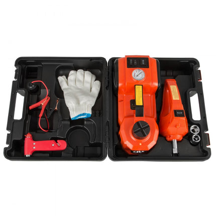 VEVOR elektrische autokrik, elektrische hydraulische autokrik 3T met bandenpomp en elektrische sleutel, DC 12V autokrik, elektrische autokrik