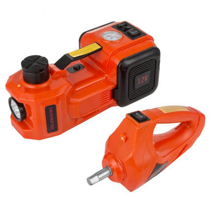 VEVOR elektrische autokrik, elektrische hydraulische autokrik 3T met bandenpomp en elektrische sleutel, DC 12V autokrik, elektrische autokrik