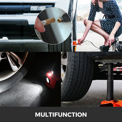 VEVOR elektrische autokrik, elektrische hydraulische autokrik 3T met bandenpomp en elektrische sleutel, DC 12V autokrik, elektrische autokrik