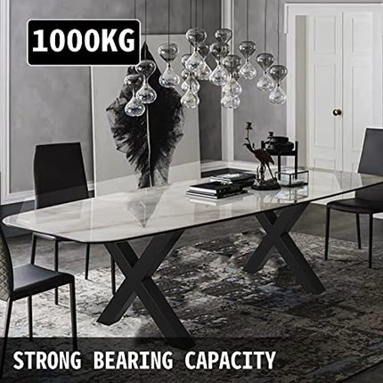 VEVOR Tafelpoot Tafelpoten 23.6”X28.3” 2PC Table Leg X-Style Black Steel Dining Room Bench Legs Sofa Cabinet