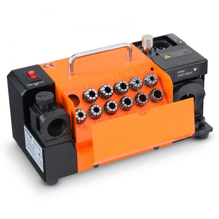 VEVOR MR-13A boorslijpmachine 120W boorslijpmachine 4500 rpm slijpstation staalborenslijper 95-135° verstelbare punthoek 11 spantangen geschikt voor boordiameter φ3-13 mm