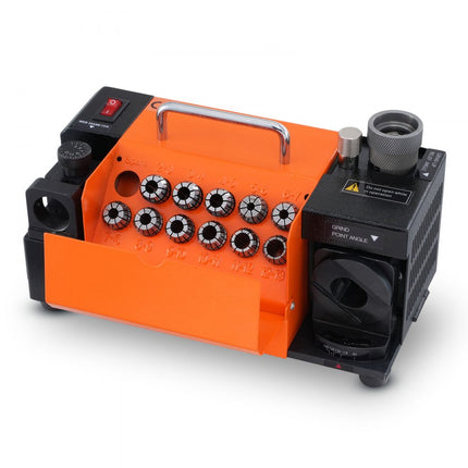 VEVOR MR-13A boorslijpmachine 120W boorslijpmachine 4500 rpm slijpstation staalborenslijper 95-135° verstelbare punthoek 11 spantangen geschikt voor boordiameter φ3-13 mm