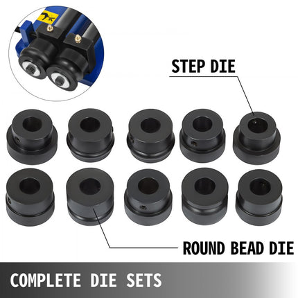 18" Bead Roller Former Swager Rotary Swaging Machine  Roll Rack Perfect 6 Die Sets