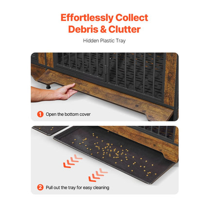 VEVOR hondenkooi meubel bijzettafel hondenbox hondenhuis 1901x670x824mm 135kg