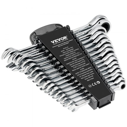 VEVOR sleutelset ratelsleutelset 16-delig metrisch 8-24mm garage