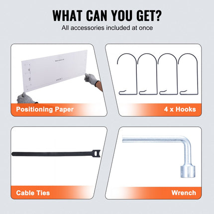 VEVOR Set van 2 garageplanken 915 x 620 x 209 mm Gereedschapsopslag 113,4 kg per laag Gereedschapshouder Wand 91,5 x 61 cm Plankruimte Opbergplanken Metalen plank Gereedschapsorganizer Wandplanken