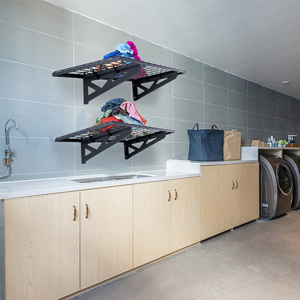 VEVOR Set van 2 garageplanken 915 x 620 x 209 mm Gereedschapsopslag 113,4 kg per laag Gereedschapshouder Wand 91,5 x 61 cm Plankruimte Opbergplanken Metalen plank Gereedschapsorganizer Wandplanken