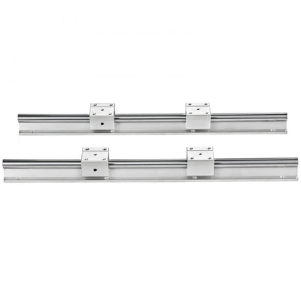 VEVOR Lineaire Geleiding Lineaire Rail 2 Stuks 500mm SBR16 Lineaire Lager-glijset SBR16UU Lagerkussenblokken Lineaire Railassen Lineaire Geleiderails