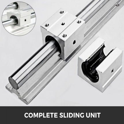 VEVOR Lineaire Geleiding Lineaire Rail 2 Stuks 500mm SBR16 Lineaire Lager-glijset SBR16UU Lagerkussenblokken Lineaire Railassen Lineaire Geleiderails