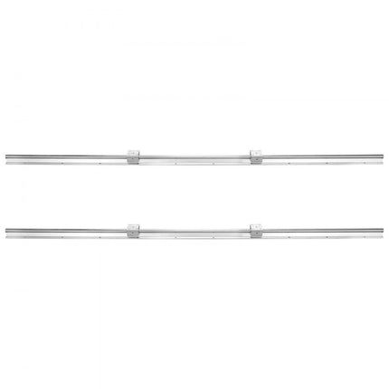VEVOR Lineaire Geleiding lineaire geleider lineaire rail 2 stuks SBR16-1500mm koolstofstaal aluminium geleiderail SBR16UU schuifblokken lineair lager