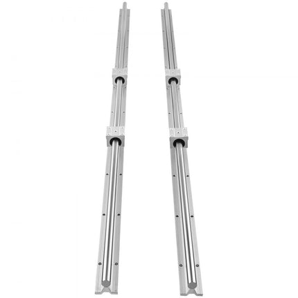 VEVOR Lineaire Geleiding lineaire geleider lineaire rail 2 stuks SBR16-1500mm koolstofstaal aluminium geleiderail SBR16UU schuifblokken lineair lager