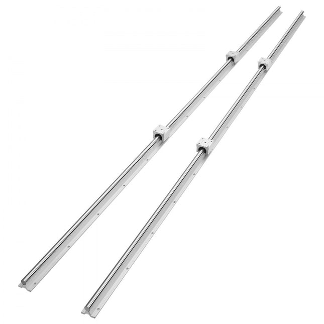 VEVOR Lineaire geleiderailset, SBR16 2000 mm, 2 stuks 78,7 "/2000 mm SBR16 geleiderails en 4 stuks SBR16UU schuifblokken, lineaire rails en lagerset voor geautomatiseerde machines, doe-het-zelf-project