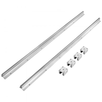 VEVOR Lineaire Geleiding Lineaire geleider Lineaire rail 2 stuks SBR16-800mm koolstofstaal aluminium geleiderail SBR16UU schuifblokken Lineair lager