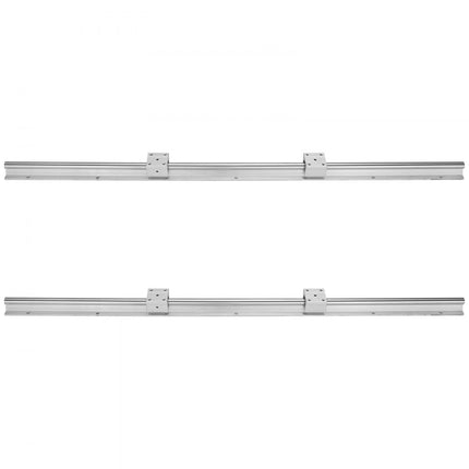 VEVOR Lineaire Geleiding Lineaire geleider Lineaire rail 2 stuks SBR16-800mm koolstofstaal aluminium geleiderail SBR16UU schuifblokken Lineair lager