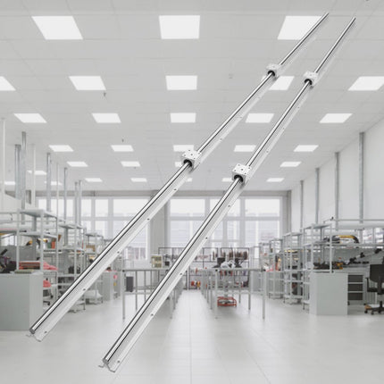 VEVOR Lineaire Geleiding lineaire geleider lineaire rail 2 stuks SBR20-1800mm koolstofstaal aluminium geleiderail SBR20UU schuifblokken lineair lager