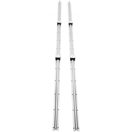 VEVOR Lineaire Geleiding lineaire geleider lineaire rail 2 stuks SBR20-1800mm koolstofstaal aluminium geleiderail SBR20UU schuifblokken lineair lager